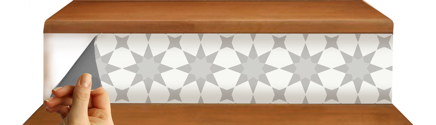 Pacific Grey Peel & Stick Stair Strip