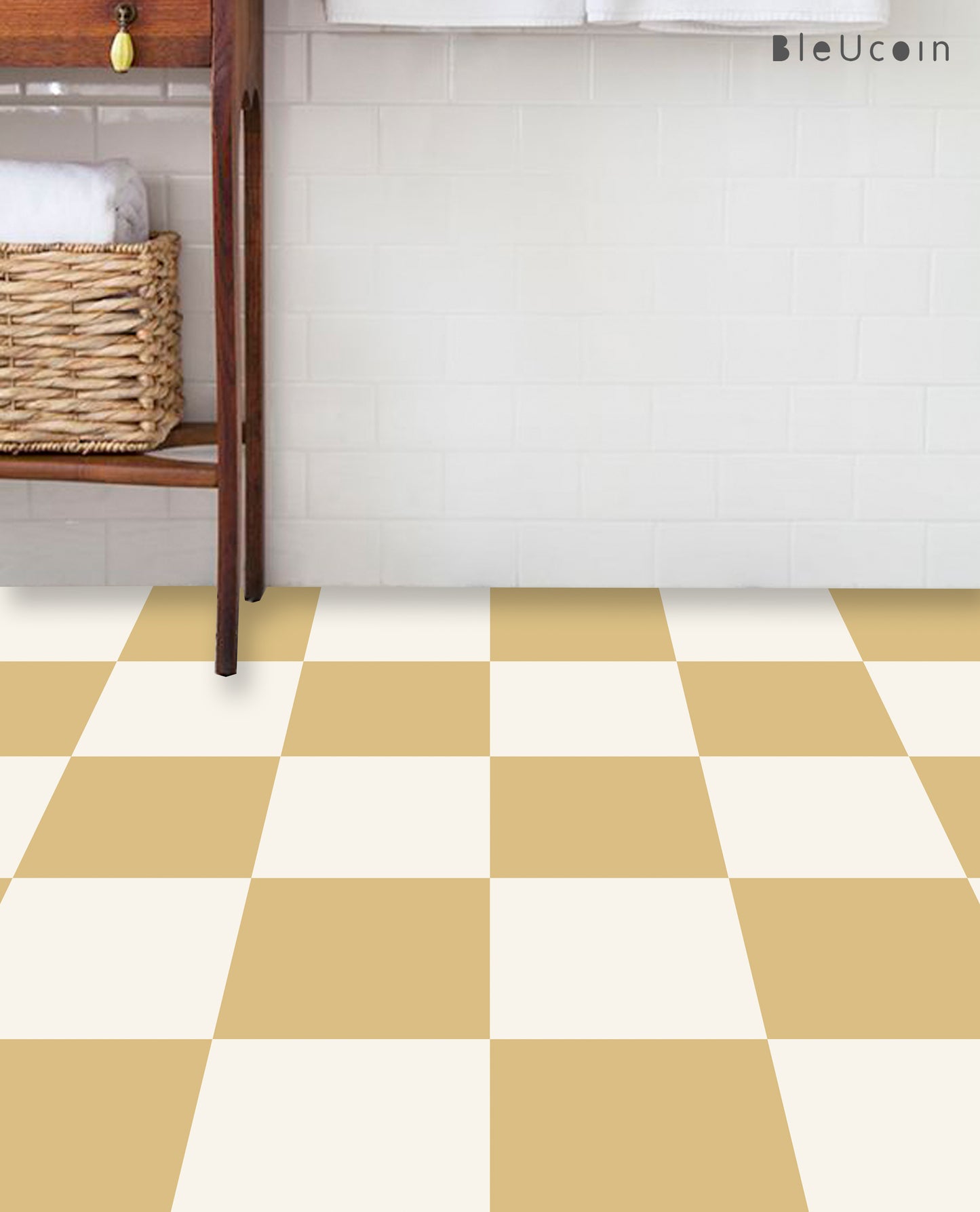 Tuscan & off White Checker Anti Slip Flooring
