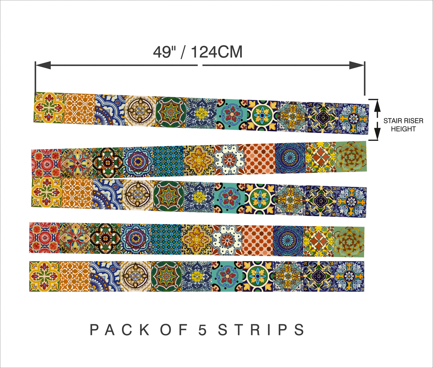 Mexican 21 Peel & Stick Stair Strip