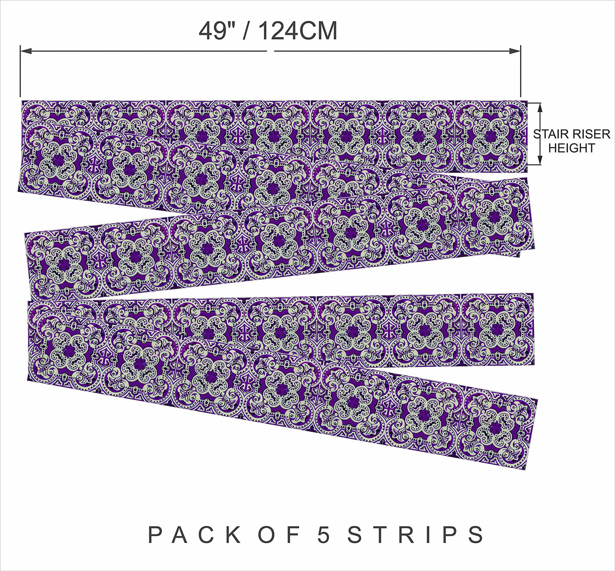 Aubergine Peel & Stick Stair Strip