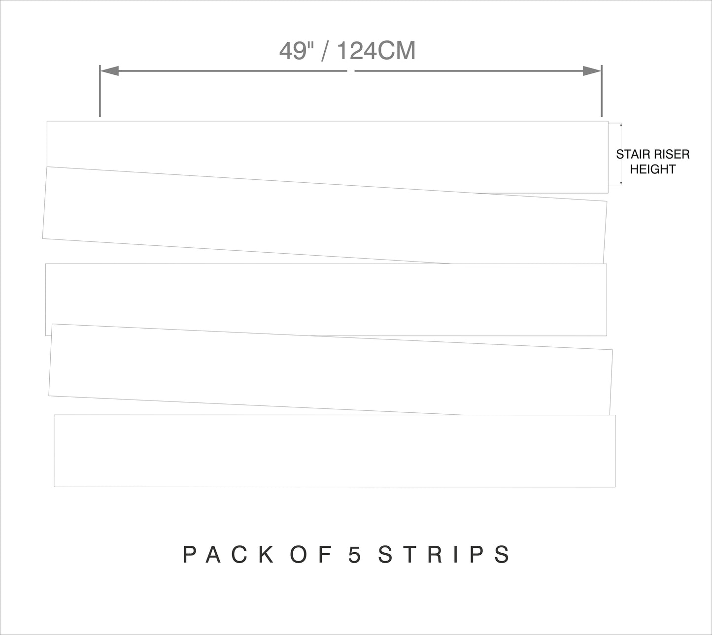 Ivory Peel & Stick Stair Strip