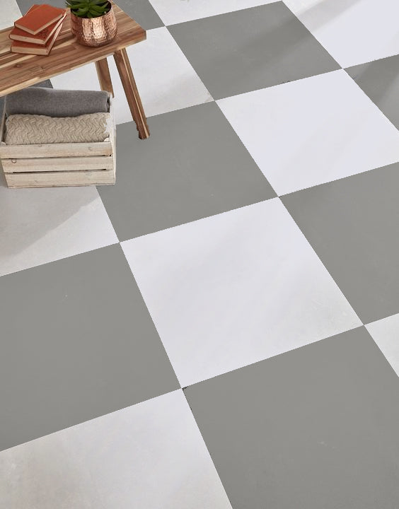 Grey & White Checker Anti Slip Flooring