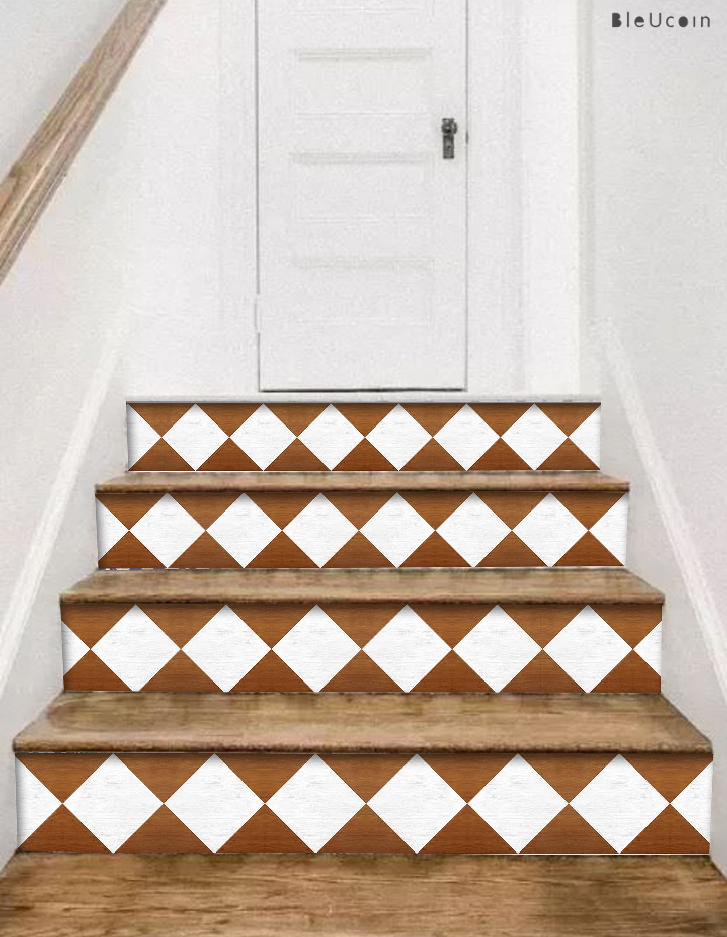 Diamond Tan Wood Diamond Peel & Stick Tile