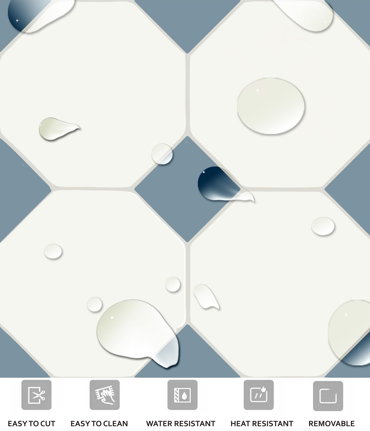 Warsaw Ocean Peel & Stick Anti Slip Flooring