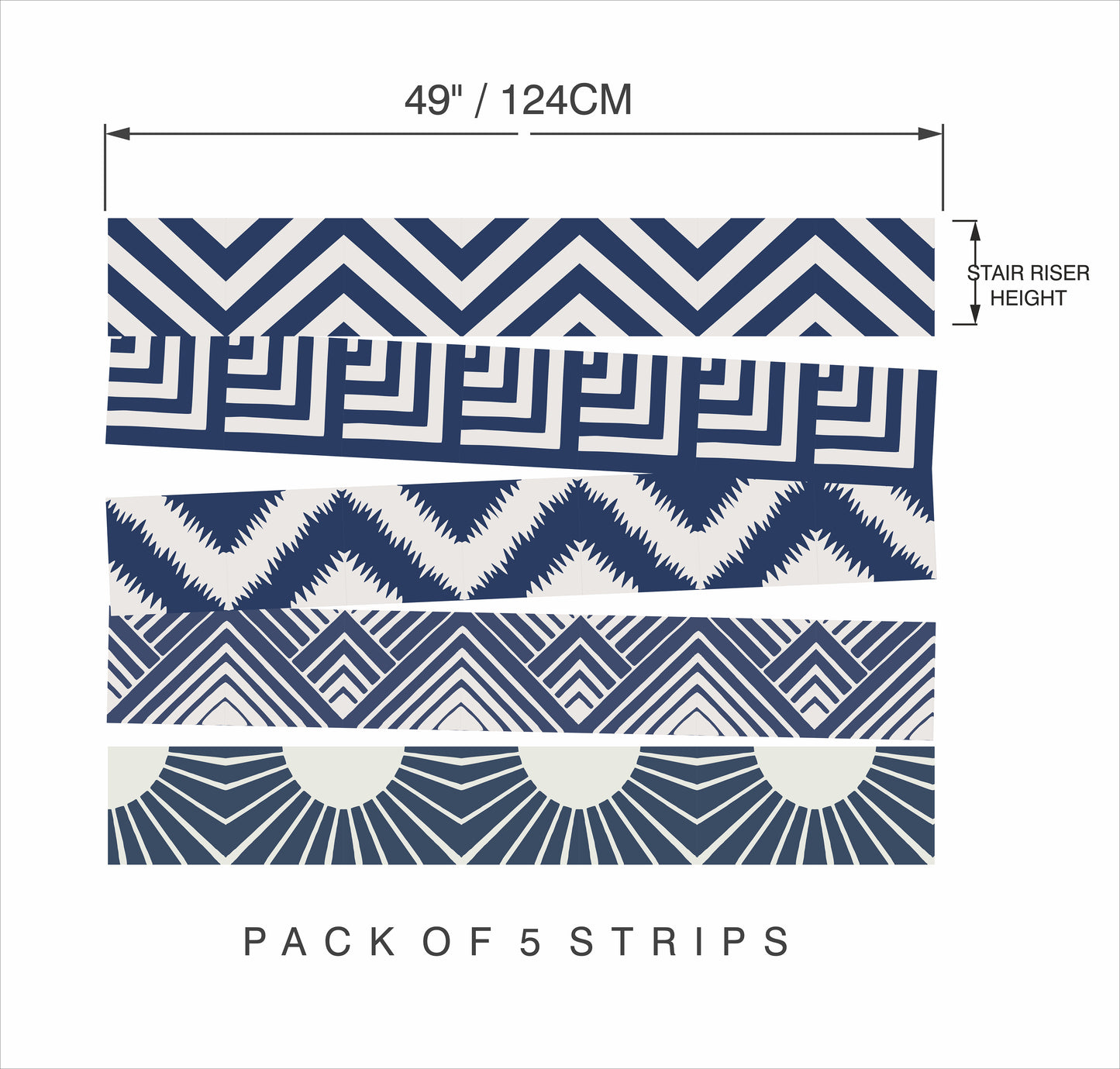 Pushkar Blue Peel & Stick Stair Strip