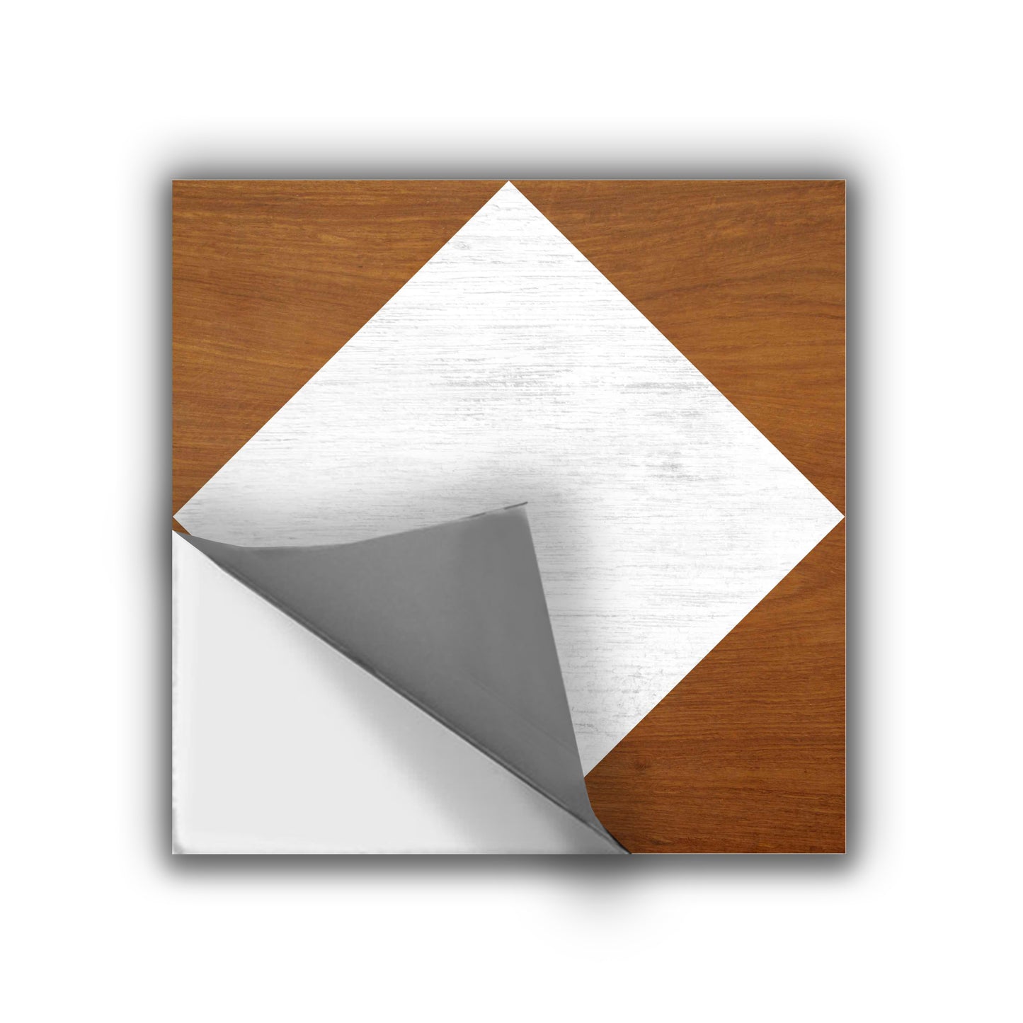 Diamond Tan Wood Diamond Peel & Stick Tile