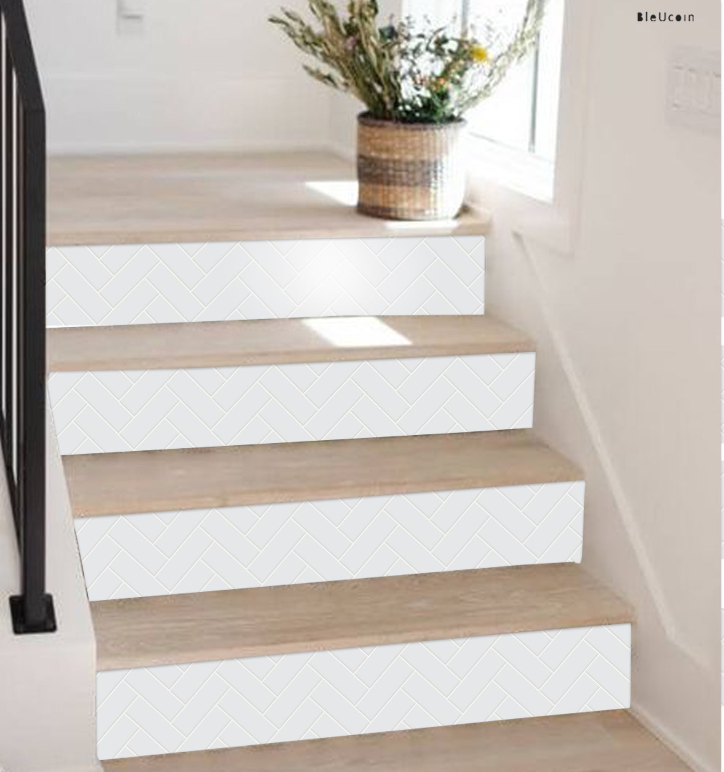 Ivory Herringbone Peel & Stick Tile