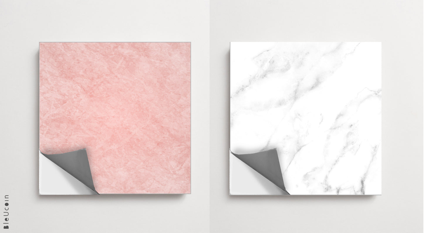 Stone Blush & White Checker Anti Slip Flooring