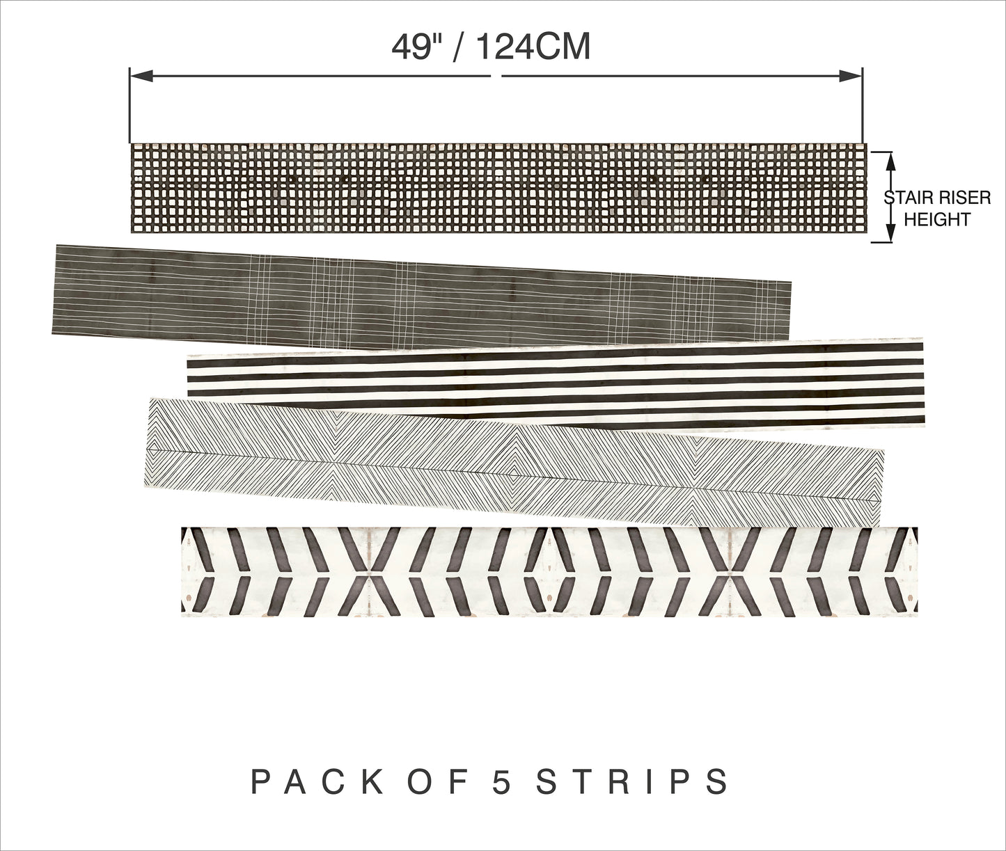 Hanover Grey Peel & Stick Stair Strip