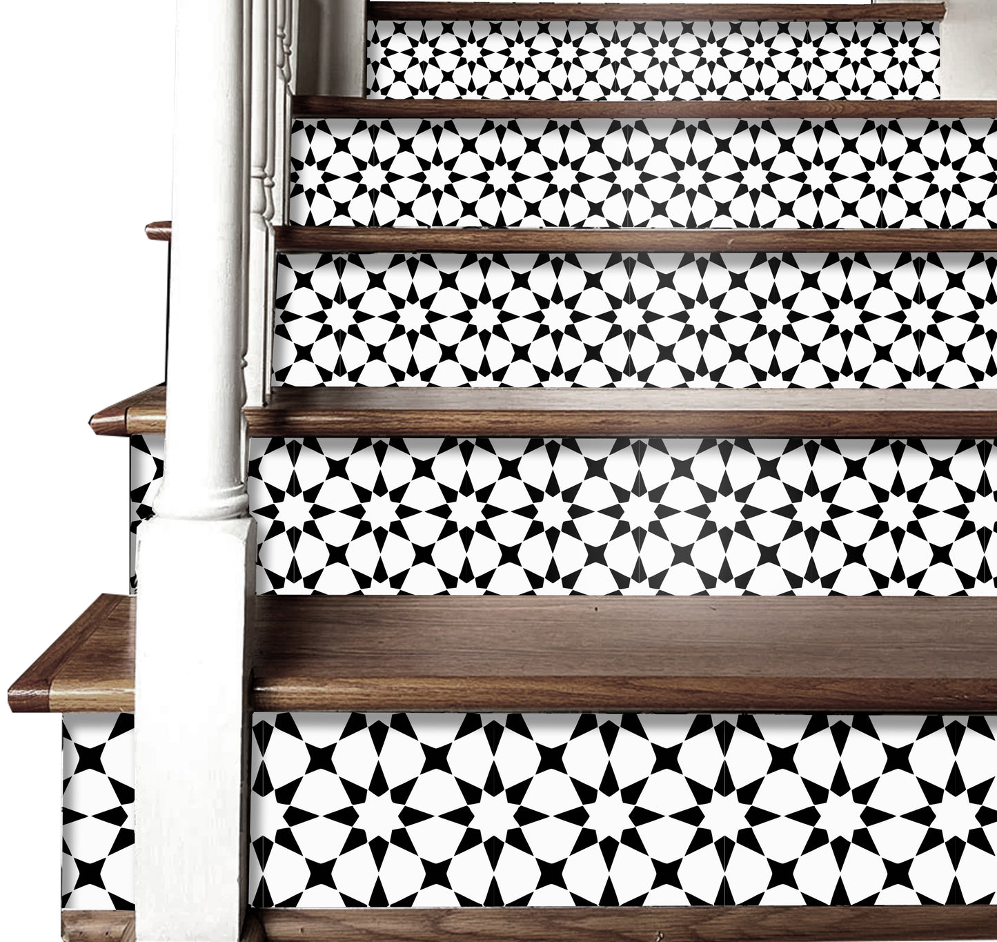 Pacific Black & White Peel & Stick Tile