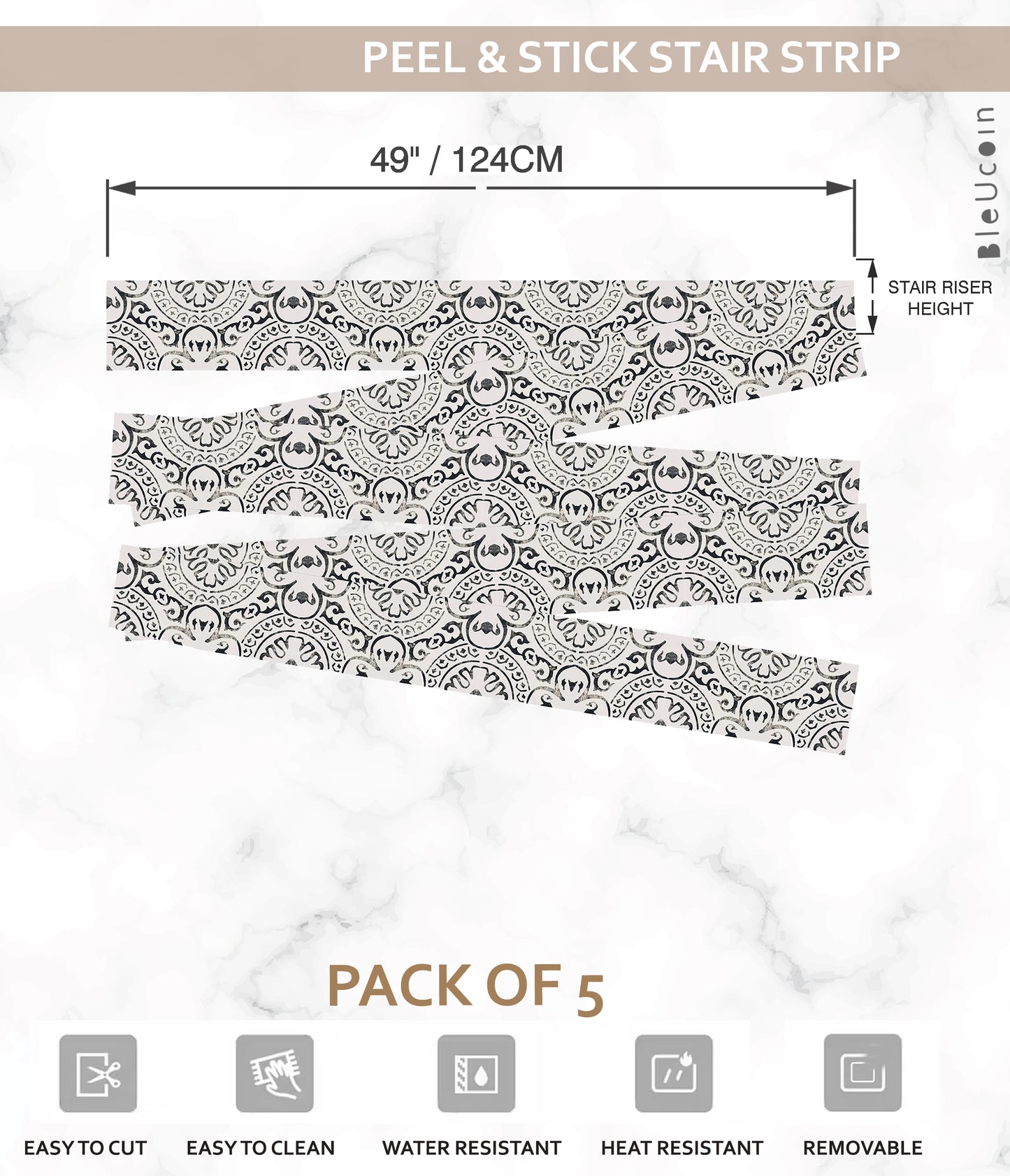 Amalfi Peel & Stick Stair Strip
