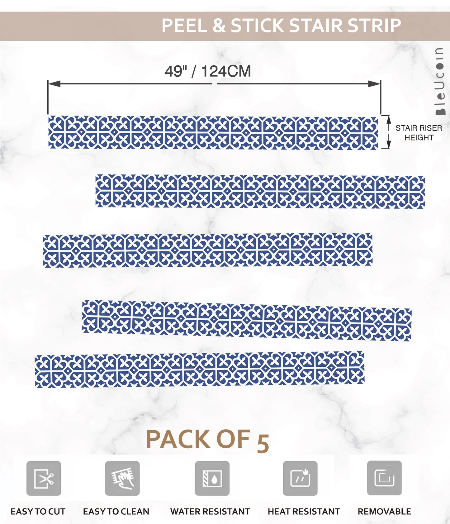Fetehpur Peel & Stick Stair Strip