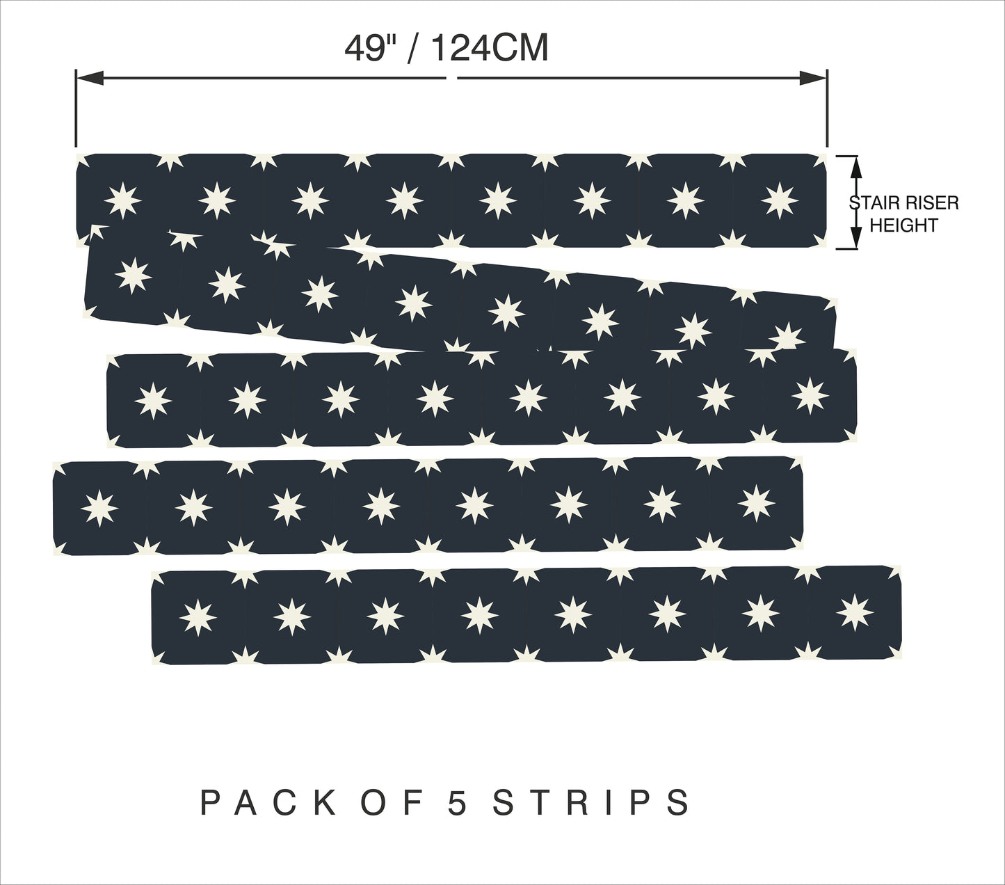 Derby Blue Peel & Stick Stair Strip