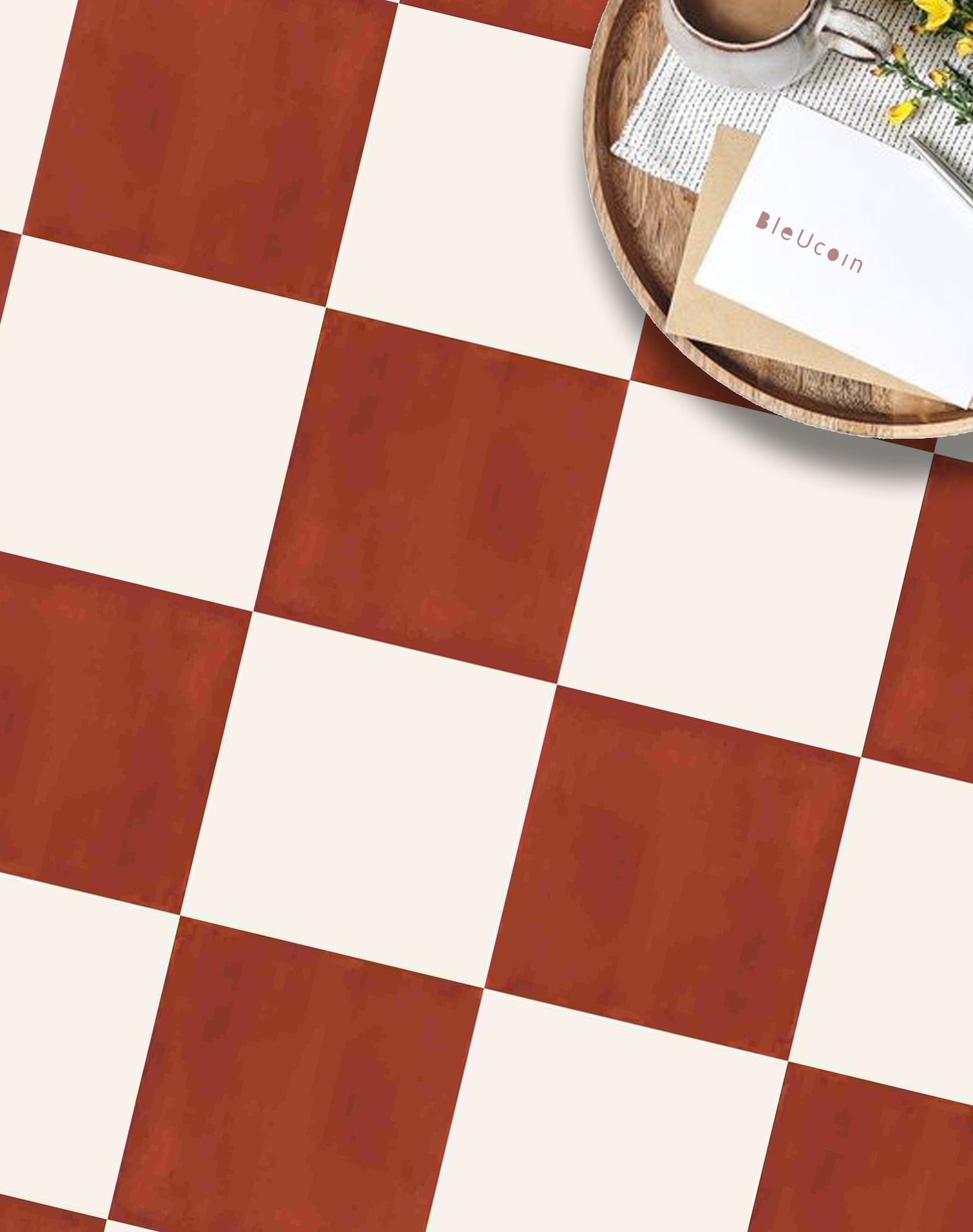Petra & off-White Checker Anti Slip Flooring