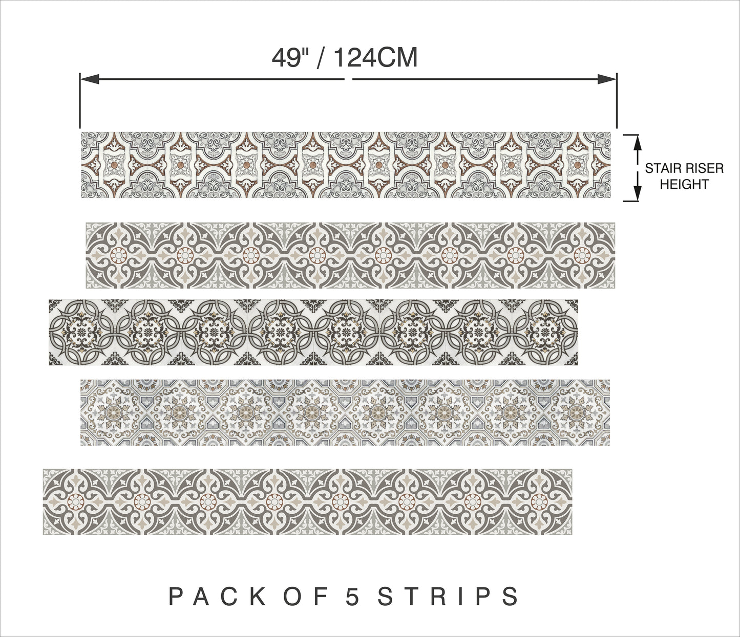 Art Deco Peel & Stick Stair Strip