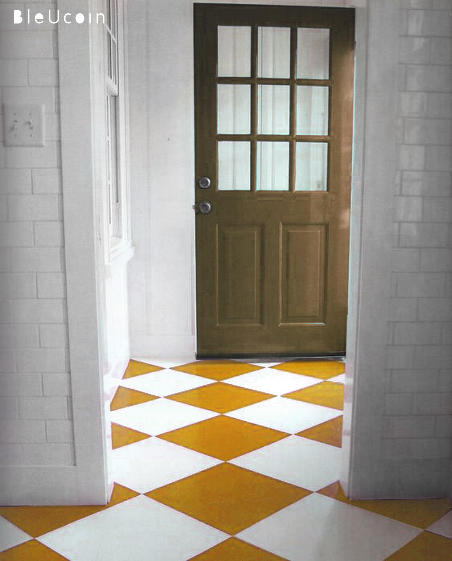 Sunrice & off-White Checker Anti Slip Flooring