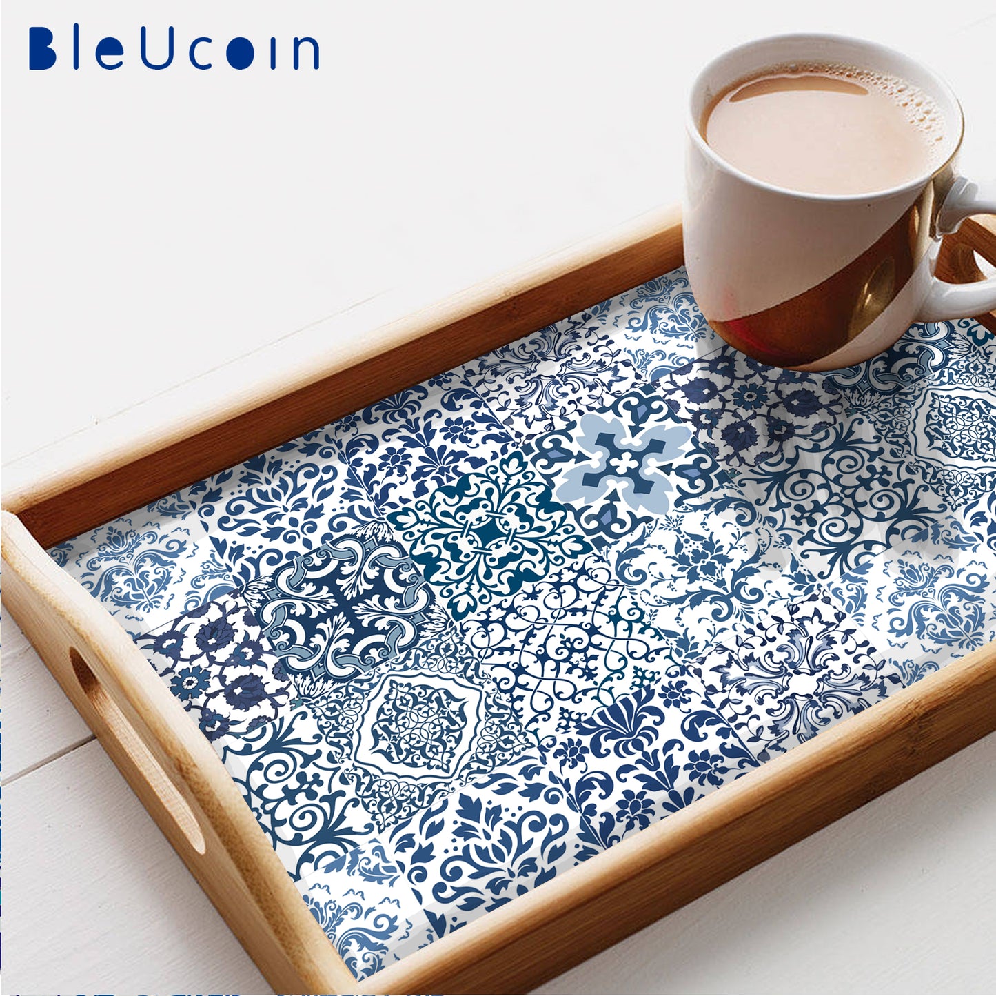Damask Blue Peel & Stick Tile