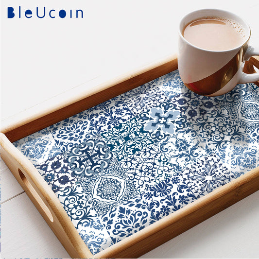 Damask Blue Peel & Stick Tile