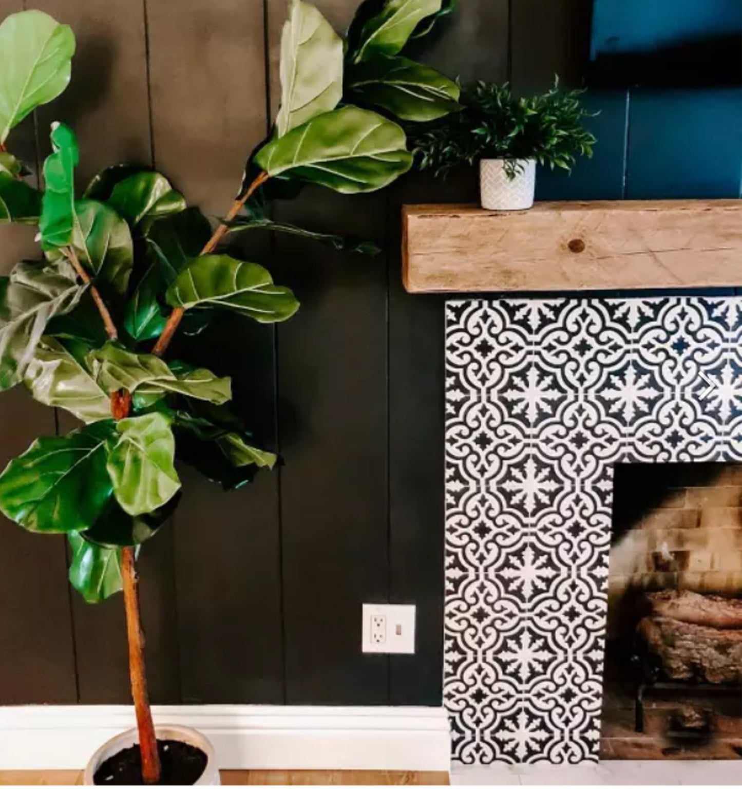 Meridian Charcoal  Peel & Stick Tile