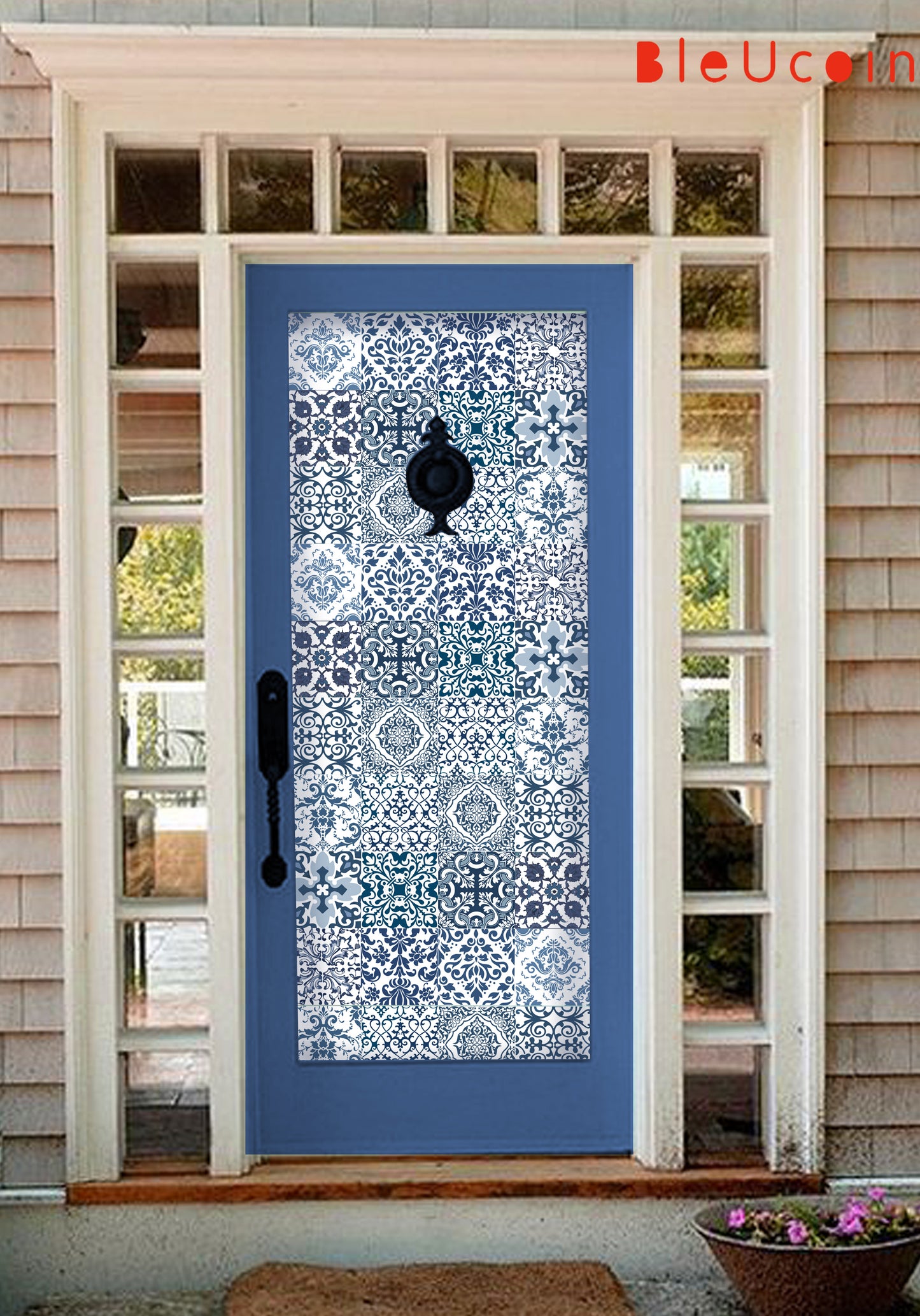 Damask Blue Peel & Stick Tile