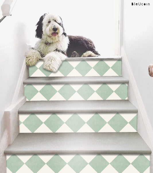 Diamond Mint Sage Peel & Stick Stair Strip