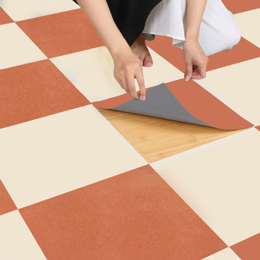 Ginger & off White Checker Anti Slip Flooring